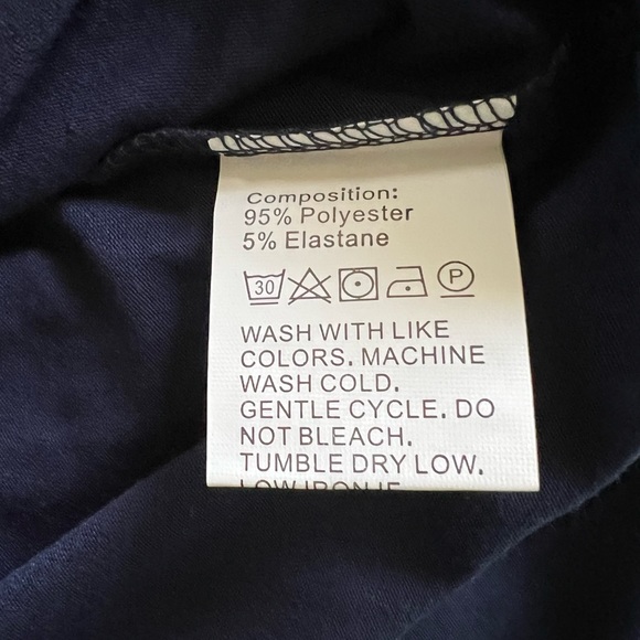 SHEIN Women’s Navy Guipure Lace Panel Drop Shoulder Tee - Picture 8 of 12